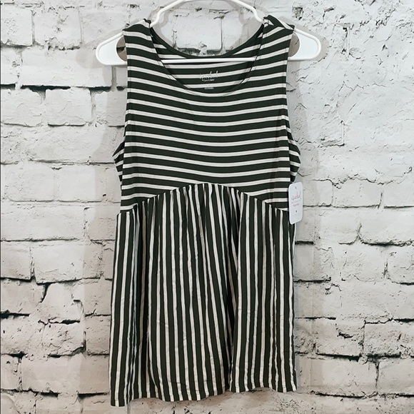 Isabel Maternity by Ingrid & Isabel Tops - NWT Isabel maternity stripe olive and white tank